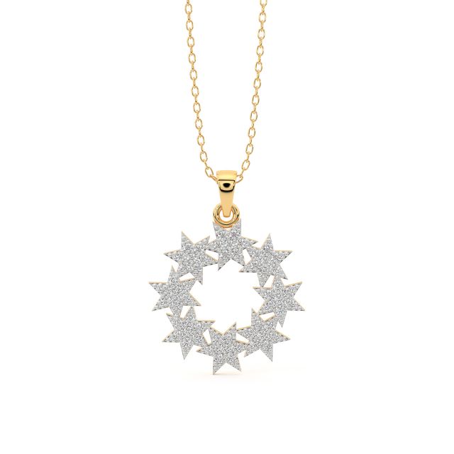 Circle Of Star Diamond Pendant